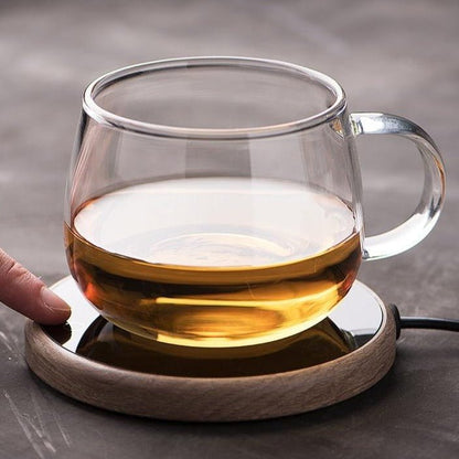 Smart Mug Warmer with Temperature Control and Auto Shut-Off – Waterproof Glass Surface for Coffee Mugs and Teacups 4