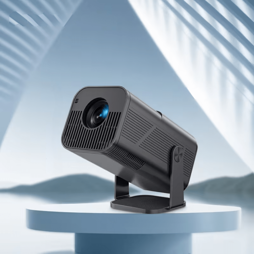 Smart Portable Mini Projector featuring 1080P HD resolution, WiFi connectivity, and an integrated Android system, designed for compact home and outdoor entertainment 2