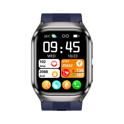Smart Watch featuring an Air Bag Blood Pressure Monitor and comprehensive health tracking, equipped with a vibrant 2.06-Inch AMOLED screen. 4
