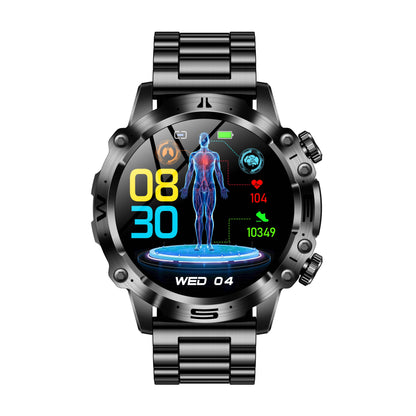 Smart Watch featuring ECG, Blood Pressure, and Glucose Monitoring with a 1.43-Inch Touch Screen and IP68 Waterproof rating. 4
