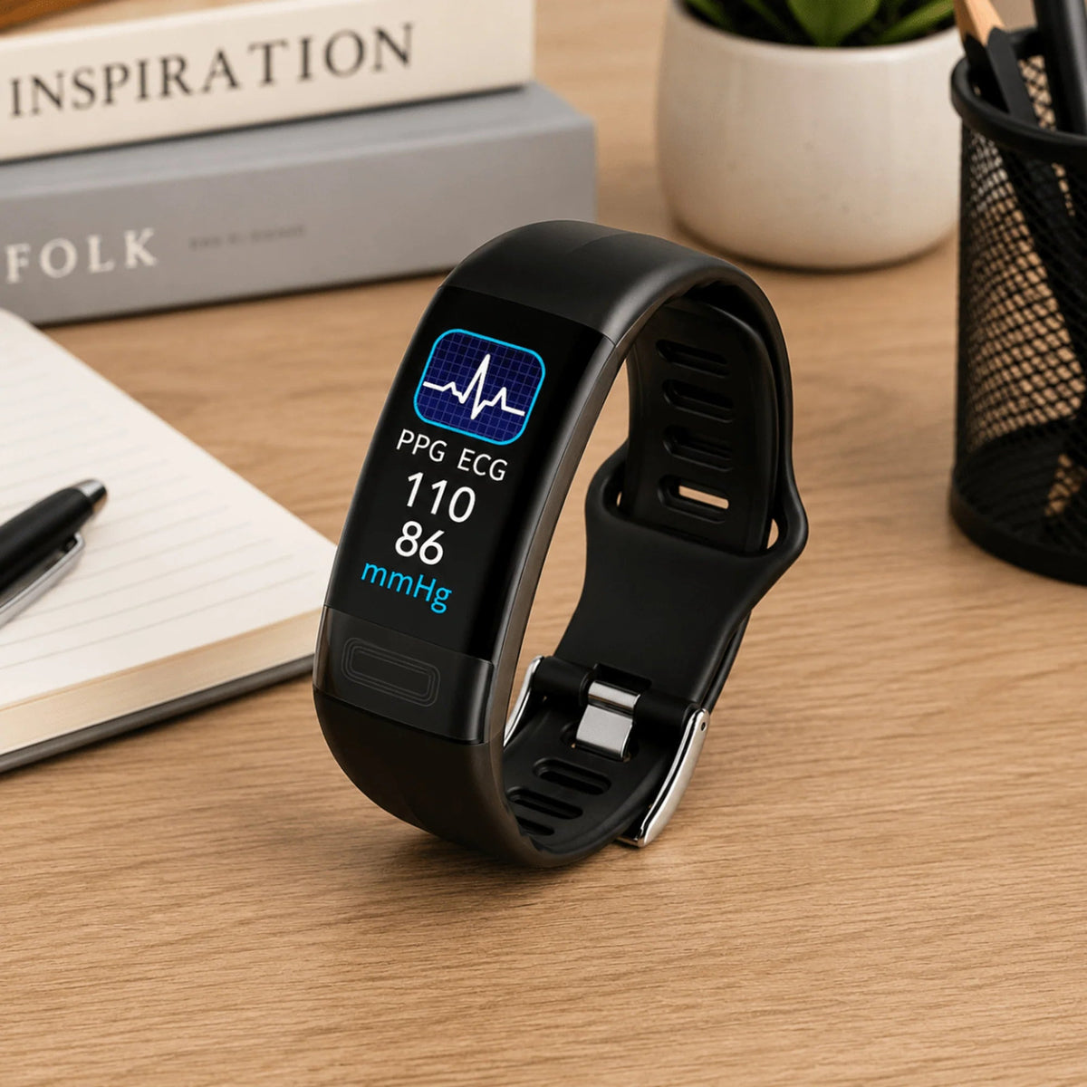 Smartwatch featuring activity tracking and notification capabilities, designed with a sleek modern aesthetic for daily wear. 0