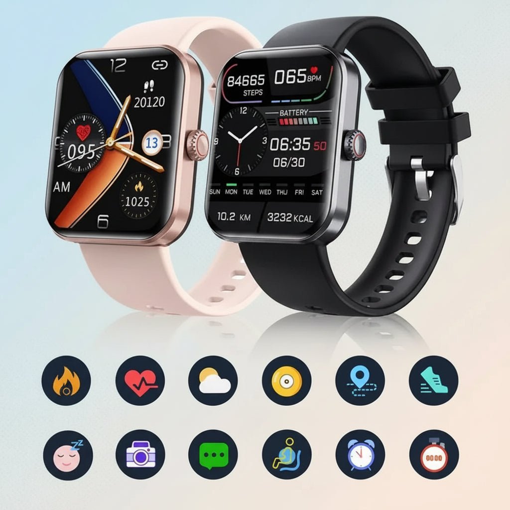 Smartwatch with Blood Pressure and Blood Sugar Monitoring – Bluetooth Call Functionality – Durable Silicone Strap and Zinc Alloy Case 4