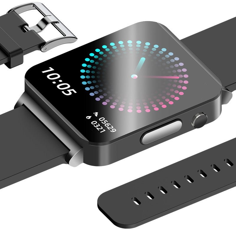 Smartwatch featuring ECG and blood sugar monitoring, 1.72-inch HD touch screen, and a durable zinc alloy case, ideal for health tracking and 6