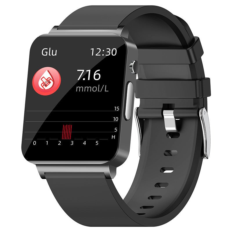 Smartwatch featuring ECG and blood sugar monitoring, 1.72-inch HD touch screen, and a durable zinc alloy case, ideal for health tracking and 0