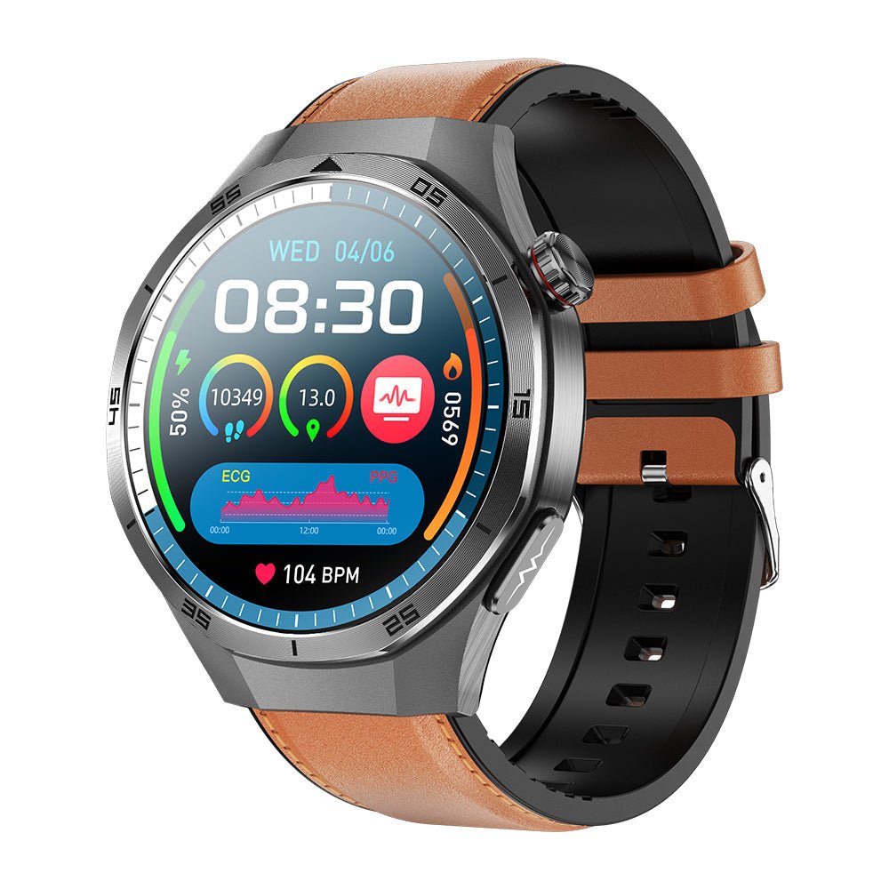 Smartwatch featuring ECG health monitoring, a vibrant 1.56-inch AMOLED display, and IP68 water resistance, ideal for fitness tracking and health management 5