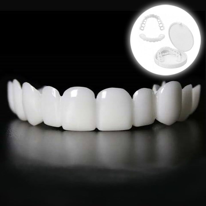 Snap-On Veneers for an Instant Smile Enhancement featuring a Natural Look, made from Comfortable Fit Medical-Grade Polypropylene for a seamless appearance. 0