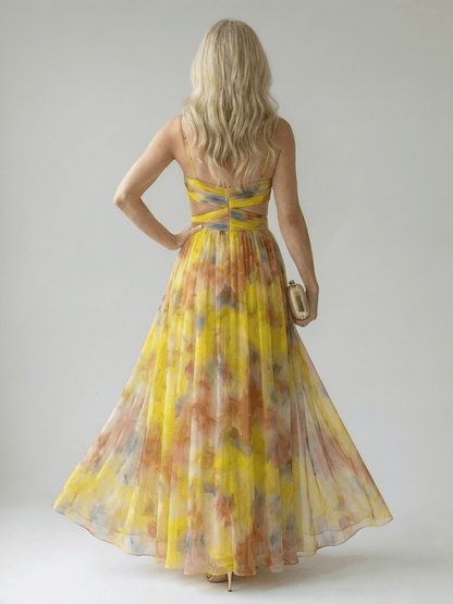 Soft wrap maxi dress featuring a lightweight sleeveless design and a flowing skirt, perfect for casual summer outings. 7