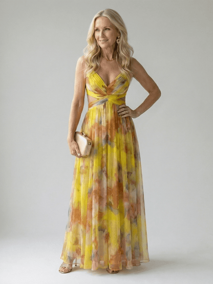 Soft wrap maxi dress featuring a lightweight sleeveless design and a flowing skirt, perfect for casual summer outings. 5