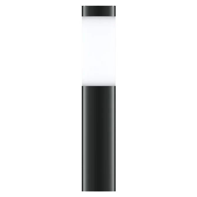 Solar garden lights with warm LED illumination in a sleek black design, perfect for outdoor pathway lighting; set of 2 enhances garden aesthetics and provides safety at 2