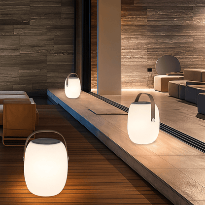 Solar garden lights featuring a warm LED glow, designed for portable and eco-friendly outdoor patio lighting, illuminating gardens and pathways with a soft, inviting ambiance. 2