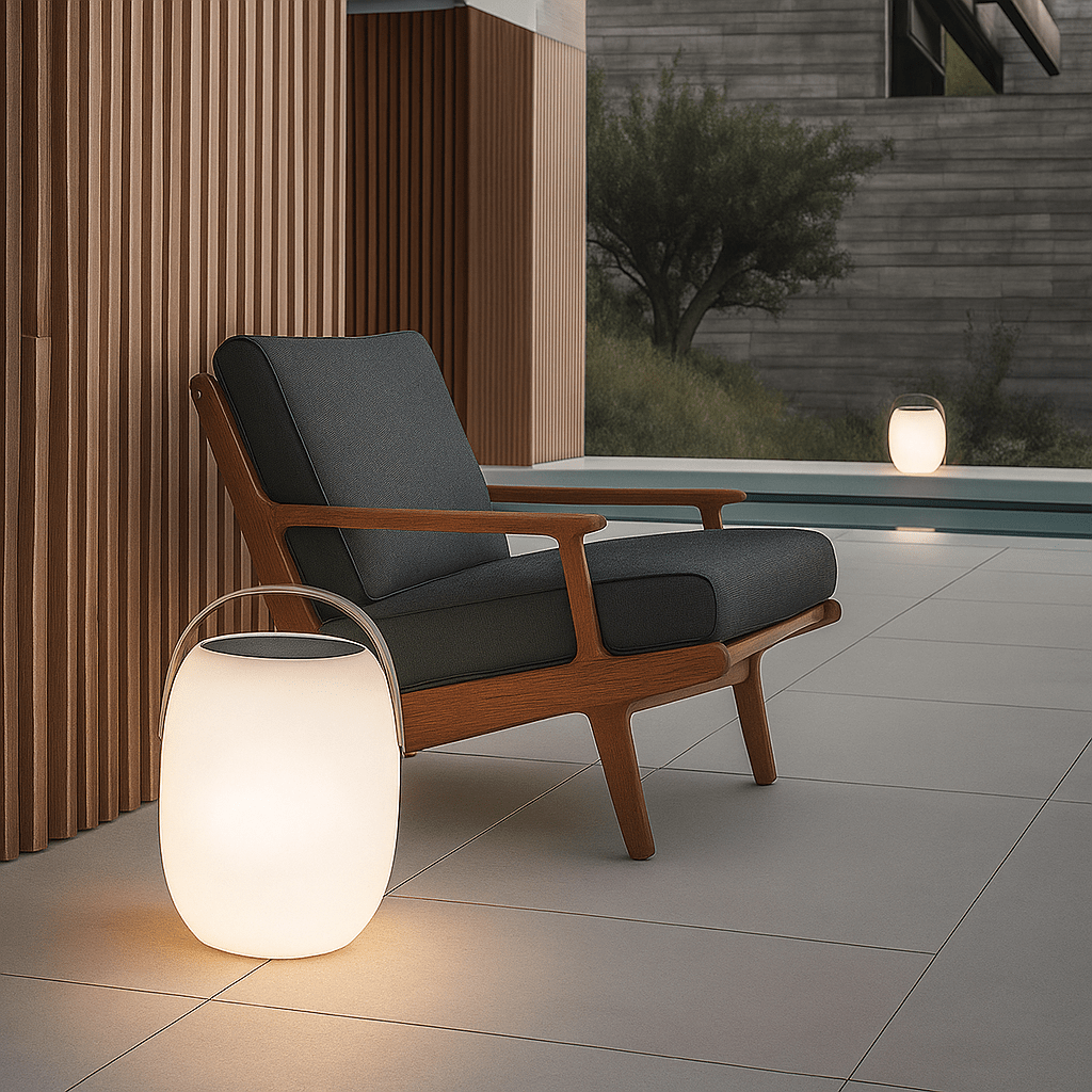 Solar garden lights featuring a warm LED glow, designed for portable and eco-friendly outdoor patio lighting, illuminating gardens and pathways with a soft, inviting ambiance. 3