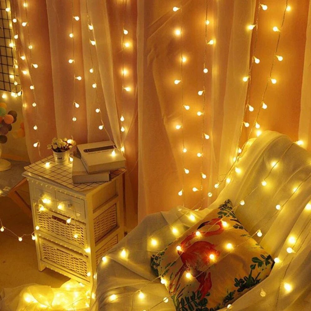 Solar LED string lights with automatic sensor, 10m length, waterproof design for outdoor garden decor, featuring warm white fairy lights ideal for creating a magical 4