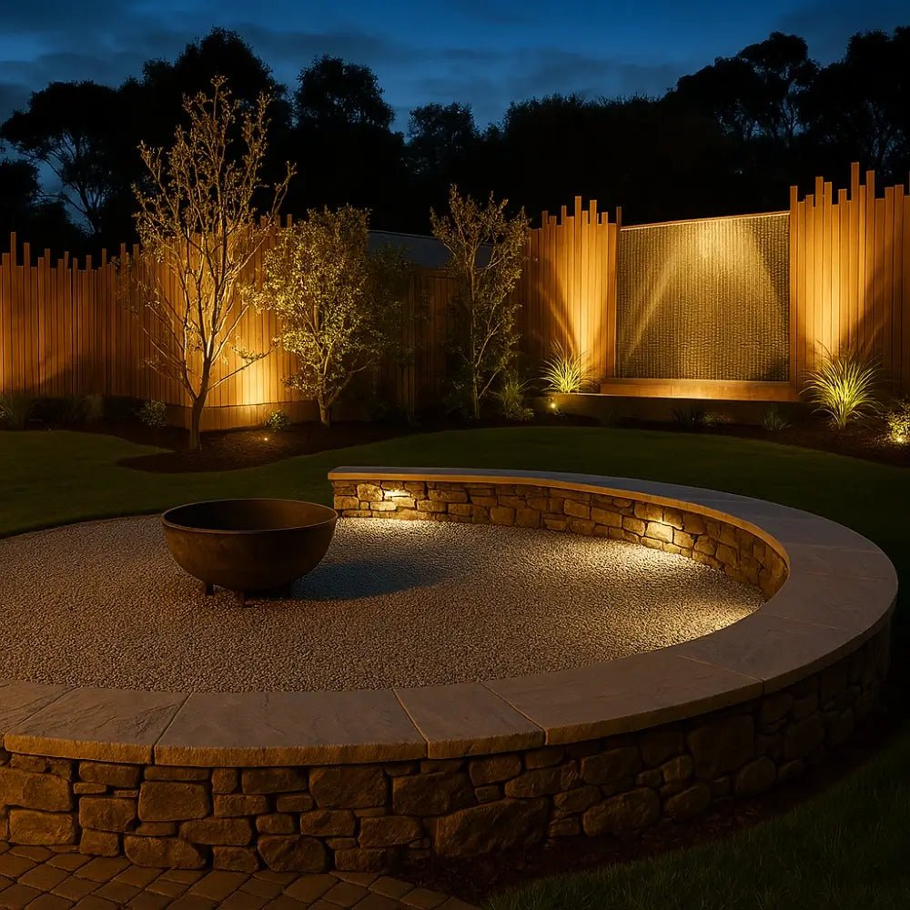 Solar powered spot lights featuring adjustable focus, available in warm white and multicolor options, ideal for outdoor accent lighting in gardens and patios. 4