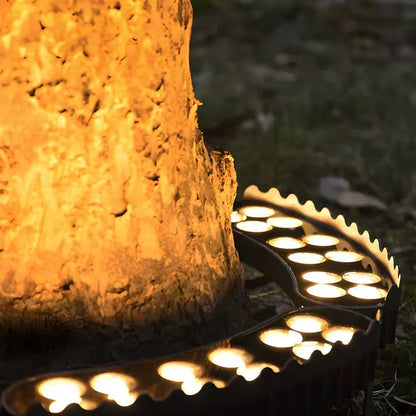 Solar powered outdoor spotlight featuring a durable aluminum design and bright LED lighting, ideal for illuminating gardens, pathways, and landscapes at night. 4