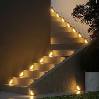 Solar-Powered Triangular Outdoor Light Set