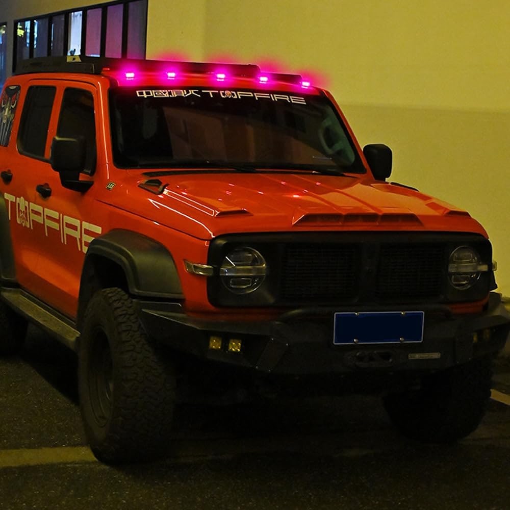 Solar rock lights for trucks featuring wireless remote control, designed for eco-friendly adhesive installation, illuminating outdoor adventures with vibrant LED lighting. 5