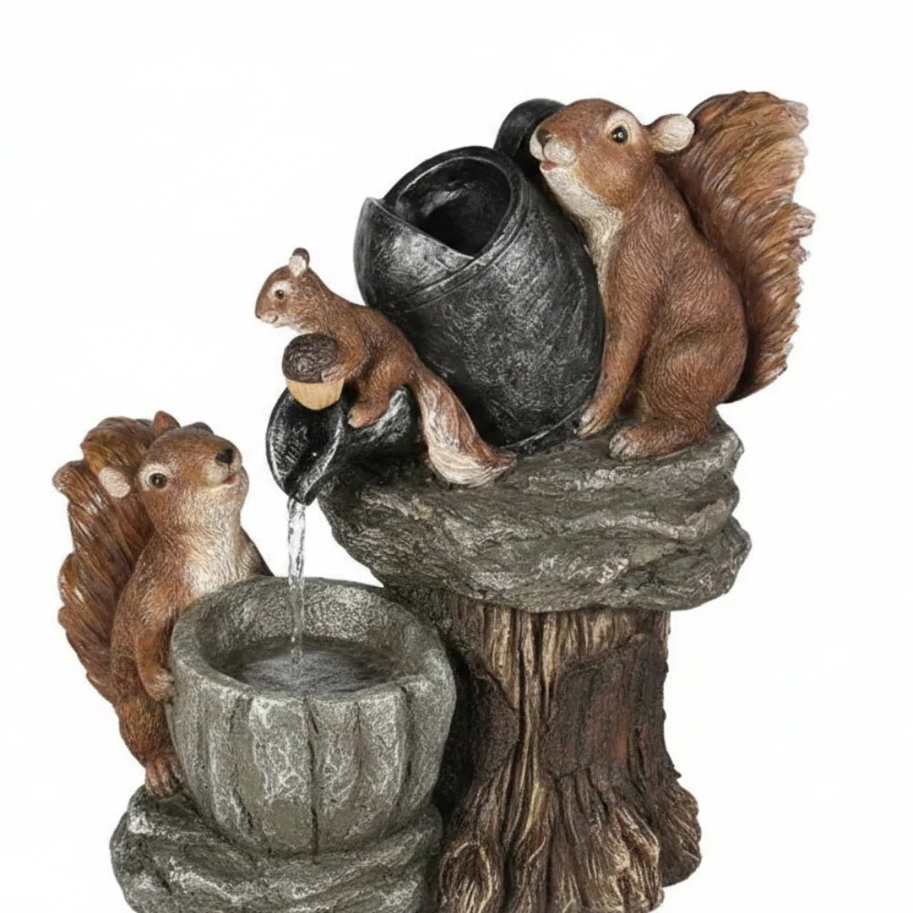 Solar Water Fountain with LED Light, designed as a bird bath, providing a stylish and eco-friendly water feature for gardens and patios, powered by solar energy 4