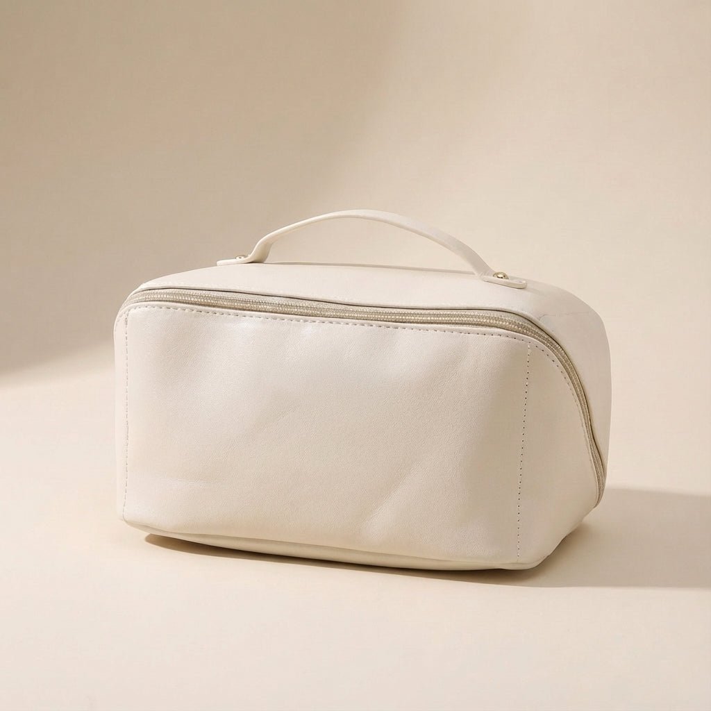 Spacious Makeup Case with Multiple Compartments and Easy Carry Handle – Luxurious Design in White, Black, Pink, Brown 0