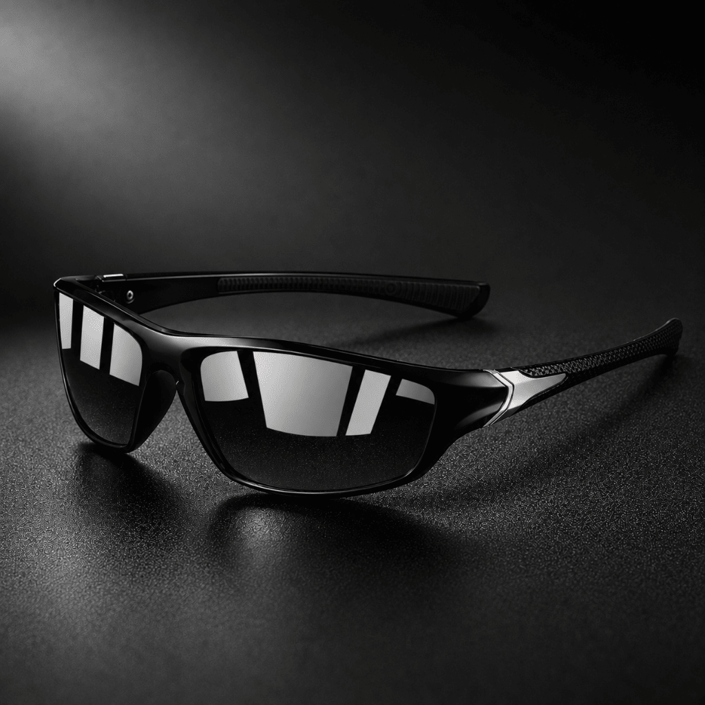 Sport sunglasses featuring polarized lenses and UV400 protection, designed with a lightweight full-frame for enhanced comfort during running and cycling activities. 4