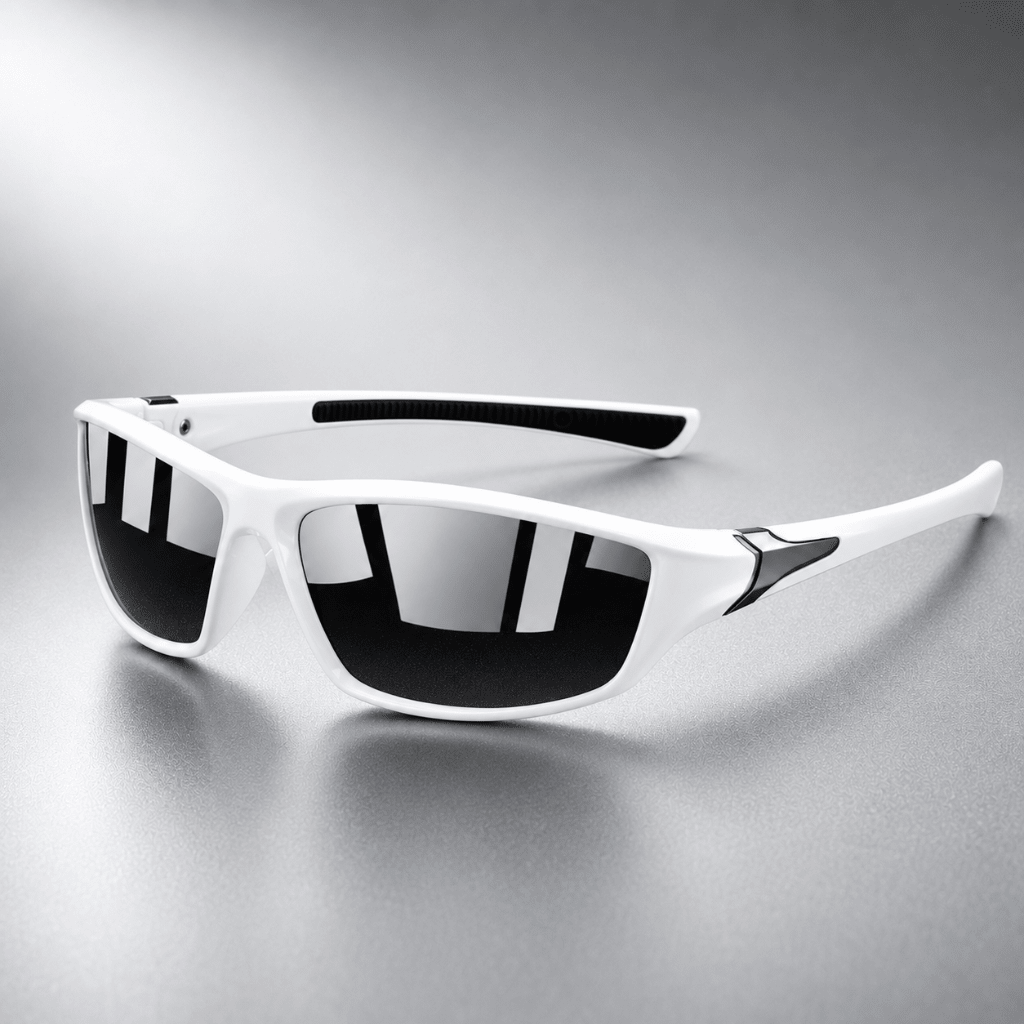Sport sunglasses featuring polarized lenses and UV400 protection, designed with a lightweight full-frame for enhanced comfort during running and cycling activities. 5