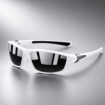 Sport sunglasses featuring polarized lenses and UV400 protection, designed with a lightweight full-frame for enhanced comfort during running and cycling activities. 5