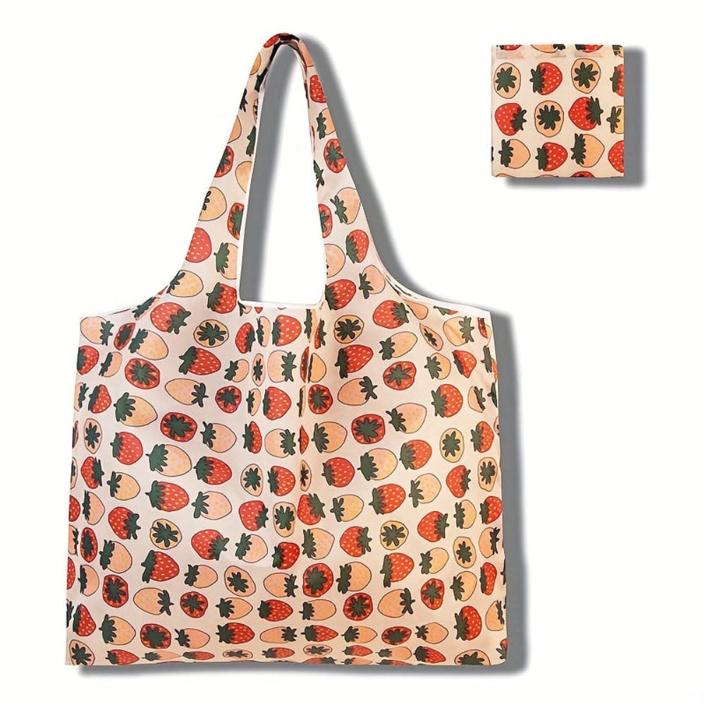 Square reusable tote bag made from lightweight, durable fabric, featuring a modern eco-friendly design, perfect for shopping and daily use. 3