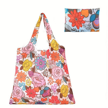 Square reusable tote bag made from lightweight, durable fabric, featuring a modern eco-friendly design, perfect for shopping and daily use. 7