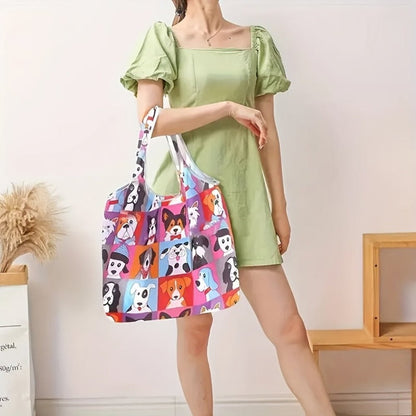 Square reusable tote bag made from lightweight, durable fabric, featuring a modern eco-friendly design, perfect for shopping and daily use. 8