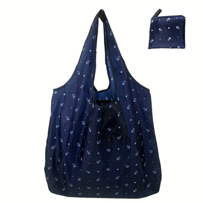 Square reusable tote bag made from lightweight, durable fabric, featuring a modern eco-friendly design, perfect for shopping and daily use. 9
