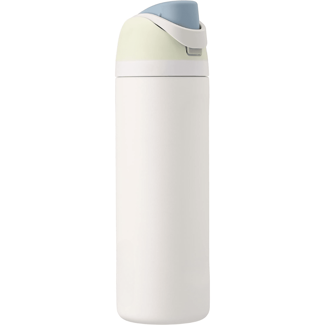 Stainless steel vacuum flask thermos with built-in straw, featuring a sleek modern design, available in multiple capacities for easy hydration on the go. 8