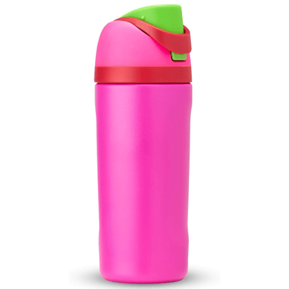 Stainless steel vacuum flask thermos with built-in straw, featuring a sleek modern design, available in multiple capacities for easy hydration on the go. 0
