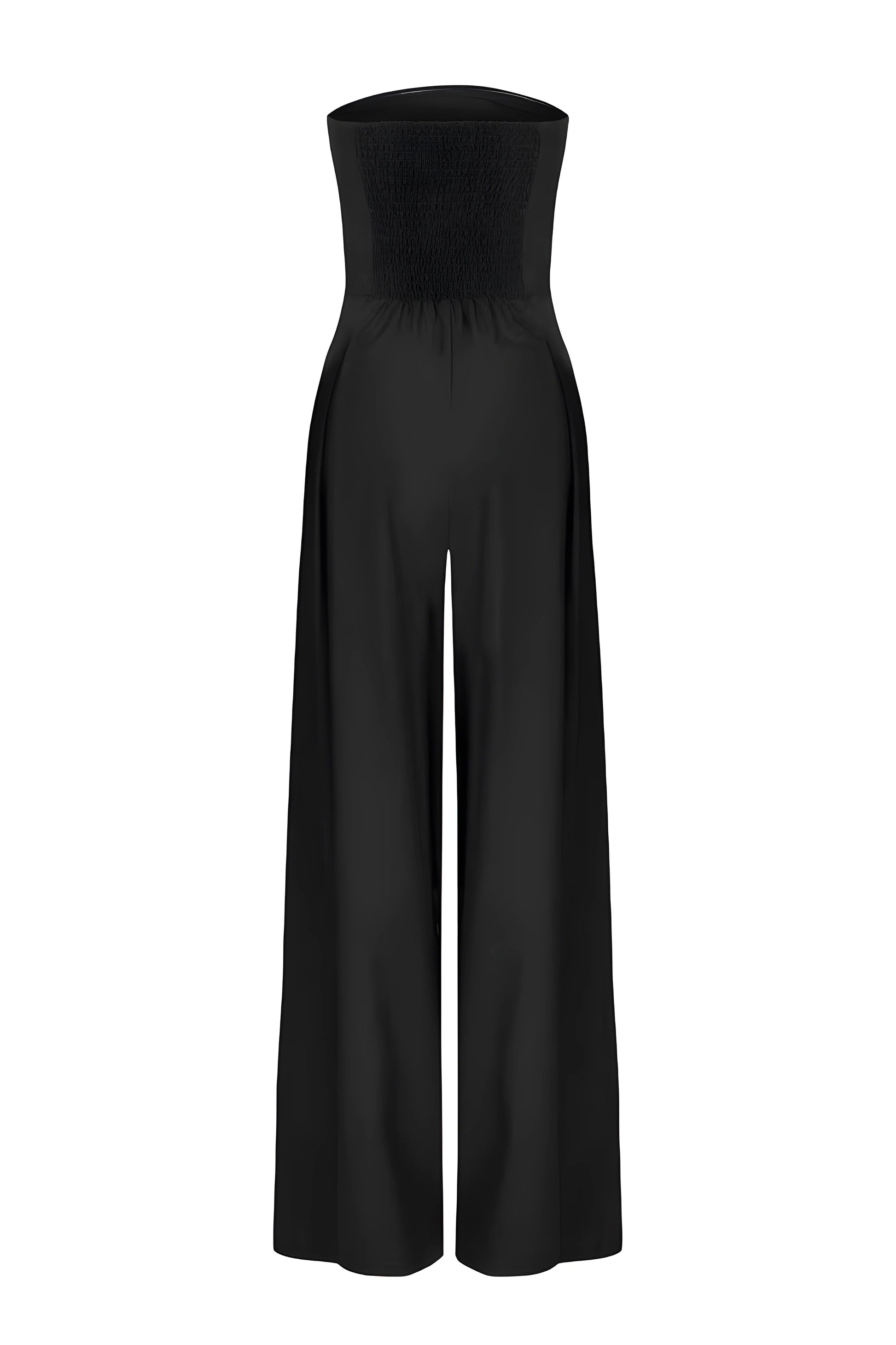 Strapless jumpsuit featuring a corset design, perfect for elegant evening wear, crafted from high-quality fabric in a modern style. 8