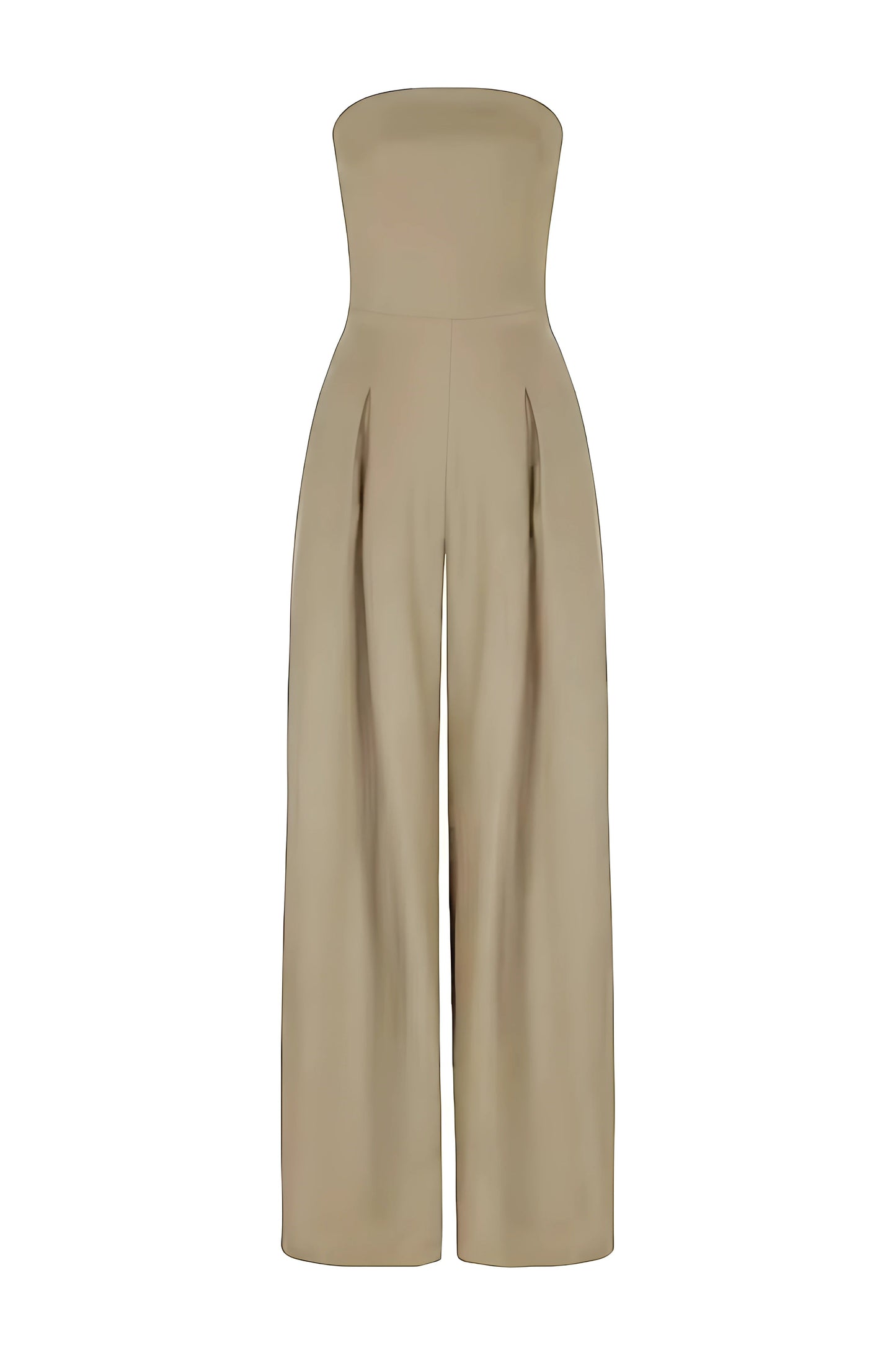 Strapless jumpsuit featuring a corset design, perfect for elegant evening wear, crafted from high-quality fabric in a modern style. 7