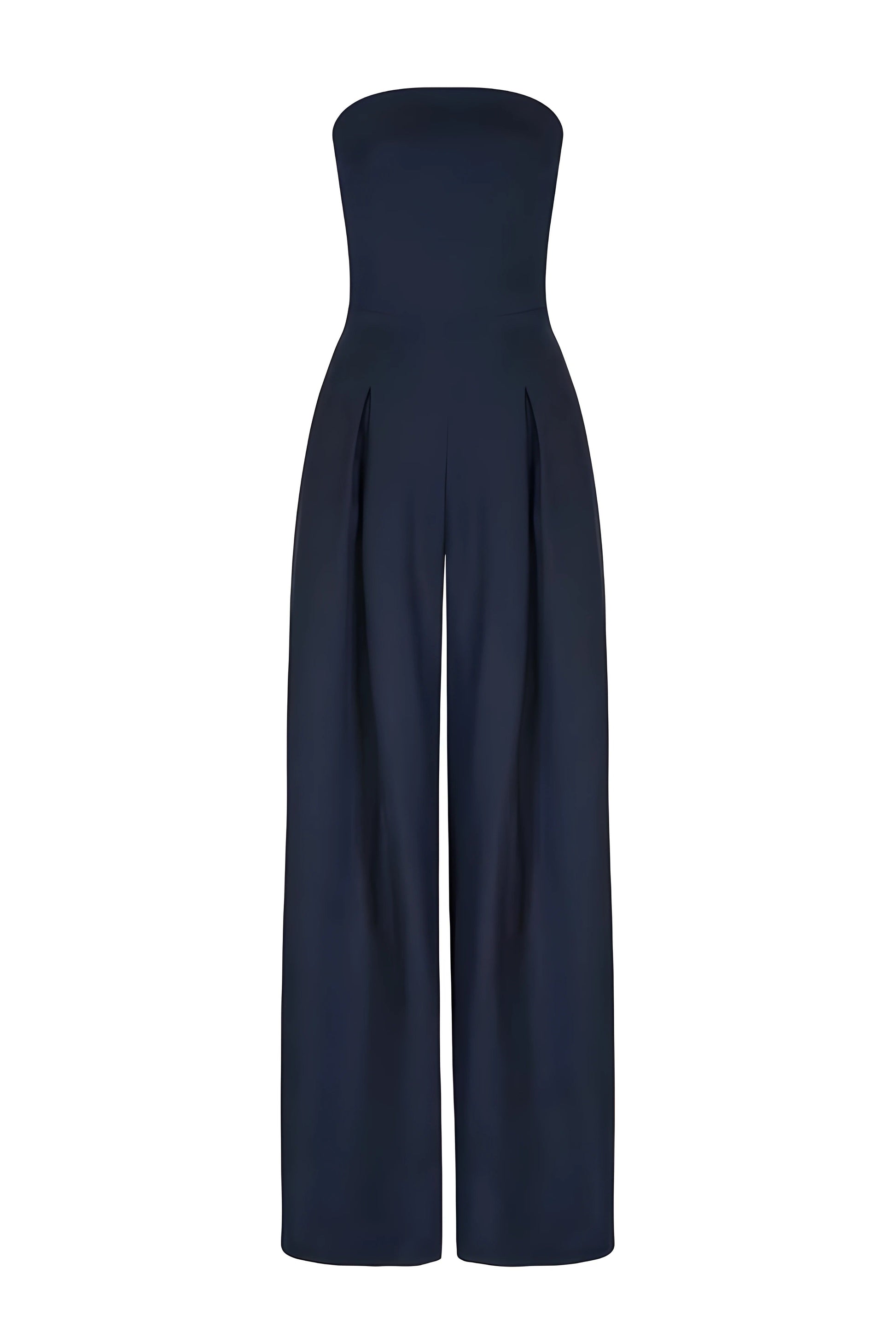 Strapless jumpsuit featuring a corset design, perfect for elegant evening wear, crafted from high-quality fabric in a modern style. 4