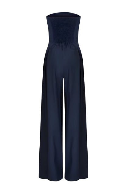 Strapless jumpsuit featuring a corset design, perfect for elegant evening wear, crafted from high-quality fabric in a modern style. 5