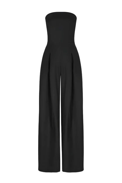 Strapless jumpsuit featuring a corset design, perfect for elegant evening wear, crafted from high-quality fabric in a modern style. 6
