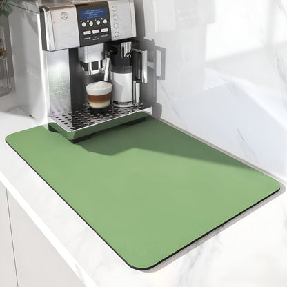Super absorbent coffee bar mat made from eco-friendly diatom mud, featuring quick-dry technology for efficient moisture absorption and a stylish design ideal for cafes 6