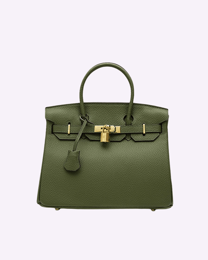 Synthetic leather handbag featuring a spacious interior and elegant design, perfect for organizing essentials for work and travel. 7