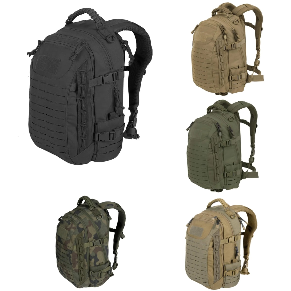 Tactical Backpack 30L capacity made from durable 500D Cordura nylon, featuring MOLLE compatibility and designed for outdoor adventures. 1