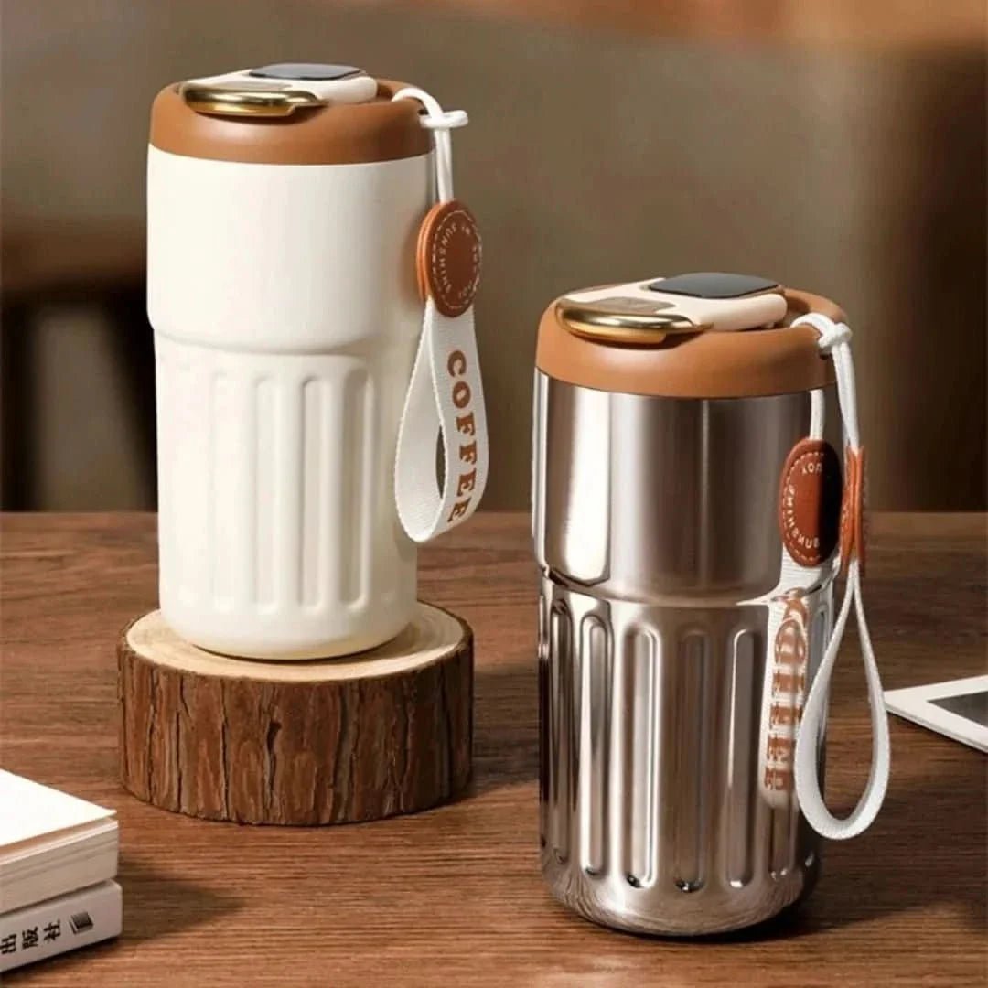 Thermos water bottle with temperature display, made of 316 stainless steel, 450ml capacity, perfect for keeping coffee and tea at the ideal temperature 1