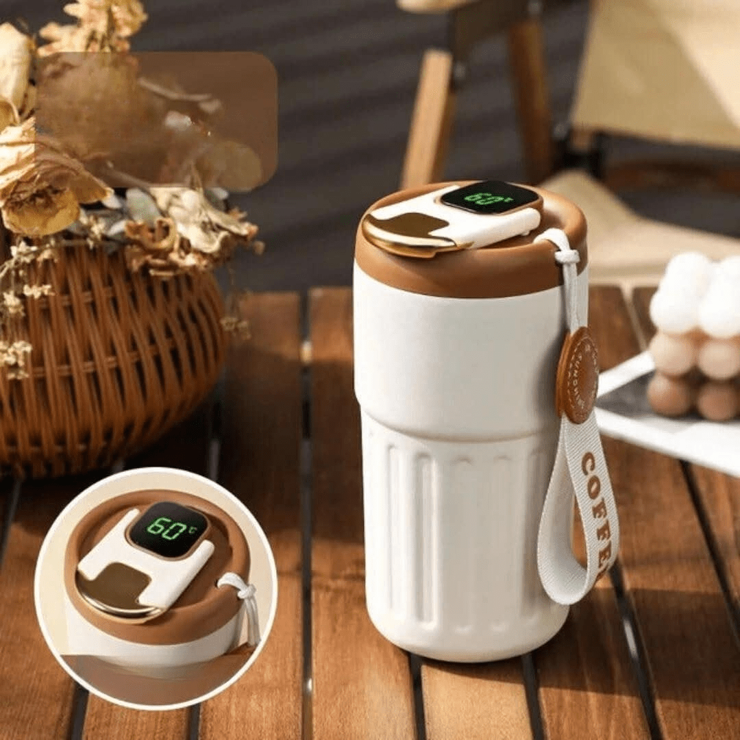 Thermos Water Bottle with Temperature Display – 316 Stainless Steel, 450ml Capacity, Ideal for Coffee and Tea
