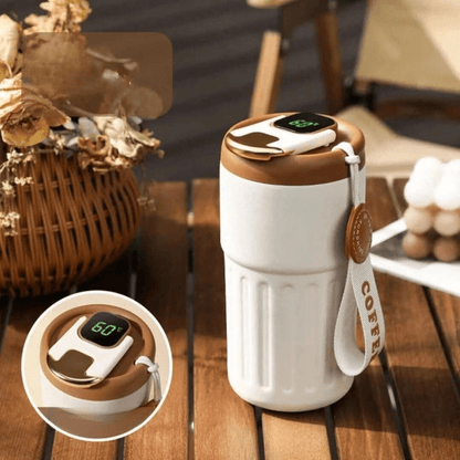 Thermos Water Bottle with Temperature Display – 316 Stainless Steel, 450ml Capacity, Ideal for Coffee and Tea