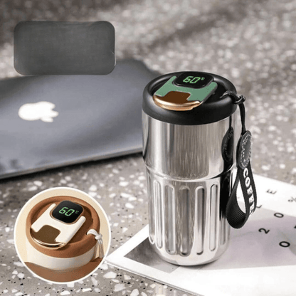 Thermos Water Bottle with Temperature Display – 316 Stainless Steel, 450ml Capacity, Ideal for Coffee and Tea