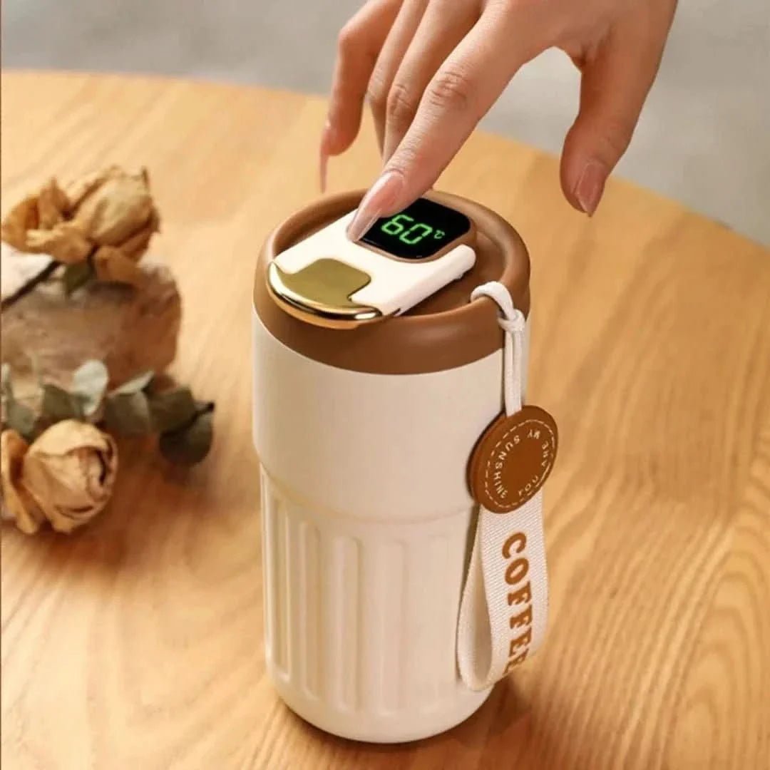 Thermos water bottle with temperature display, made of 316 stainless steel, 450ml capacity, perfect for keeping coffee and tea at the ideal temperature 3