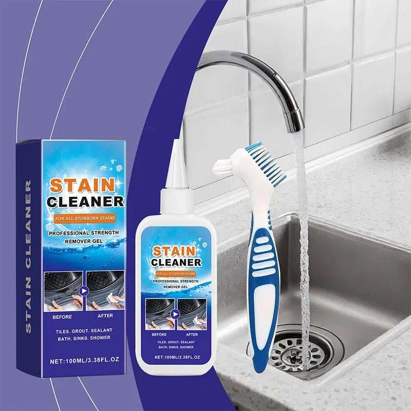 Tile Grout Cleaner and Mould Removal Gel in a sleek bottle, designed for deep cleaning bathroom and kitchen surfaces, showcasing its powerful formula for tough stains 0