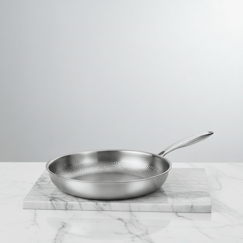 Titanium frying pan with a natural non-stick surface, ultra-lightweight design, 28cm size, and PFAS-free cookware for healthier cooking. 2