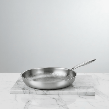 Titanium frying pan with a natural non-stick surface, ultra-lightweight design, 28cm size, and PFAS-free cookware for healthier cooking. 2