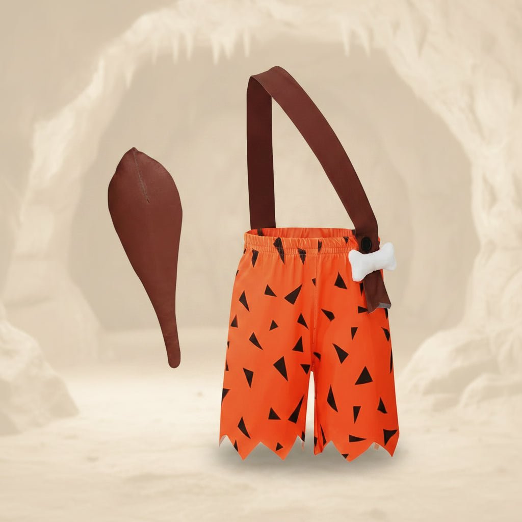 Toddler caveman costume with bone accents, perfect for Halloween and play, available in multiple colors. 6