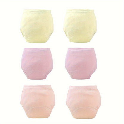 Toddler training pants with leakproof lining made from soft, reusable cotton, designed for comfortable potty training and easy transitions for toddlers. 6