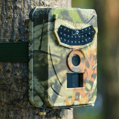 Trail camera featuring night vision and motion detection, designed for outdoor wildlife observation, with a weatherproof casing for durability in any environment. 3